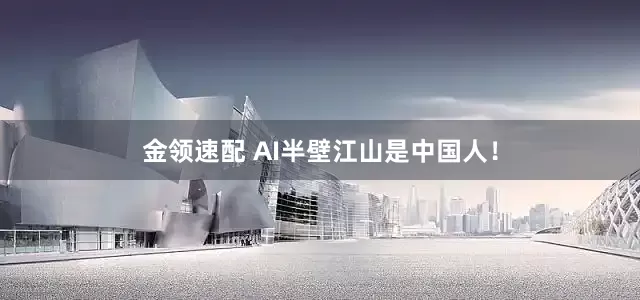 金领速配 AI半壁江山是中国人！