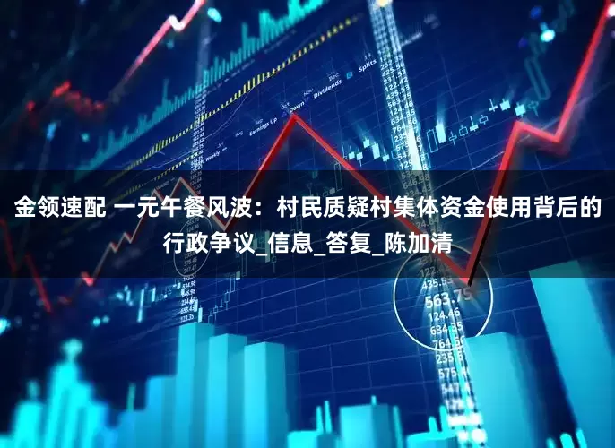 金领速配 一元午餐风波：村民质疑村集体资金使用背后的行政争议_信息_答复_陈加清