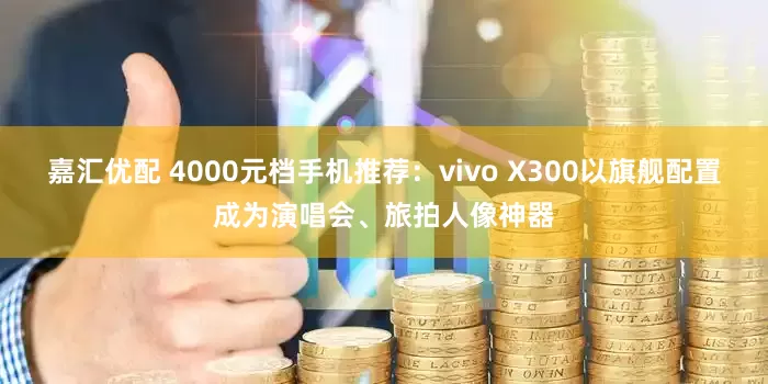 嘉汇优配 4000元档手机推荐：vivo X300以旗舰配置成为演唱会、旅拍人像神器